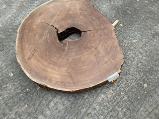 Guyana Teak houten schijf 1000mm